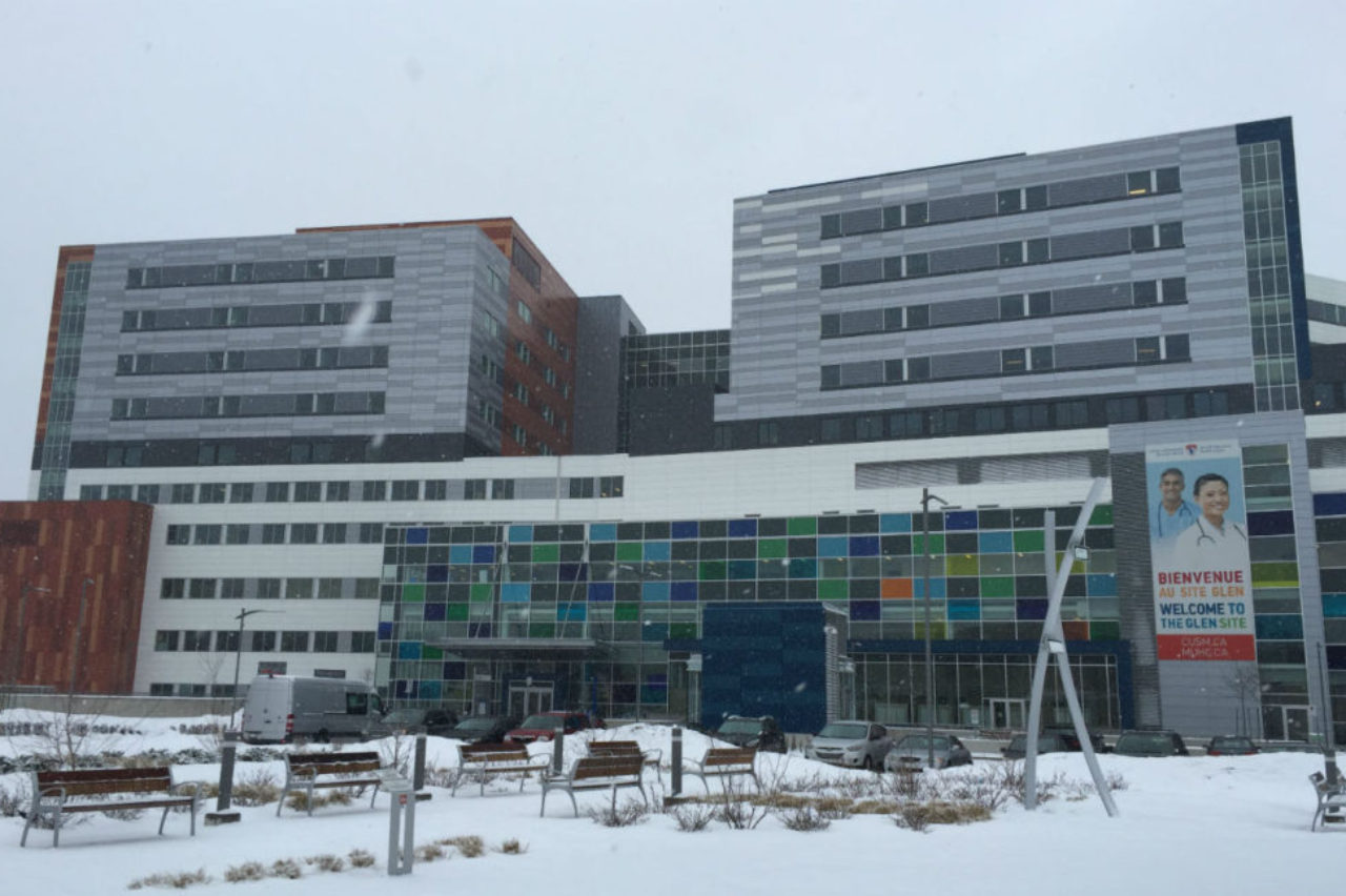 Stock winter photo of MUHC Glen hospital. Photo: Manuel's Blog