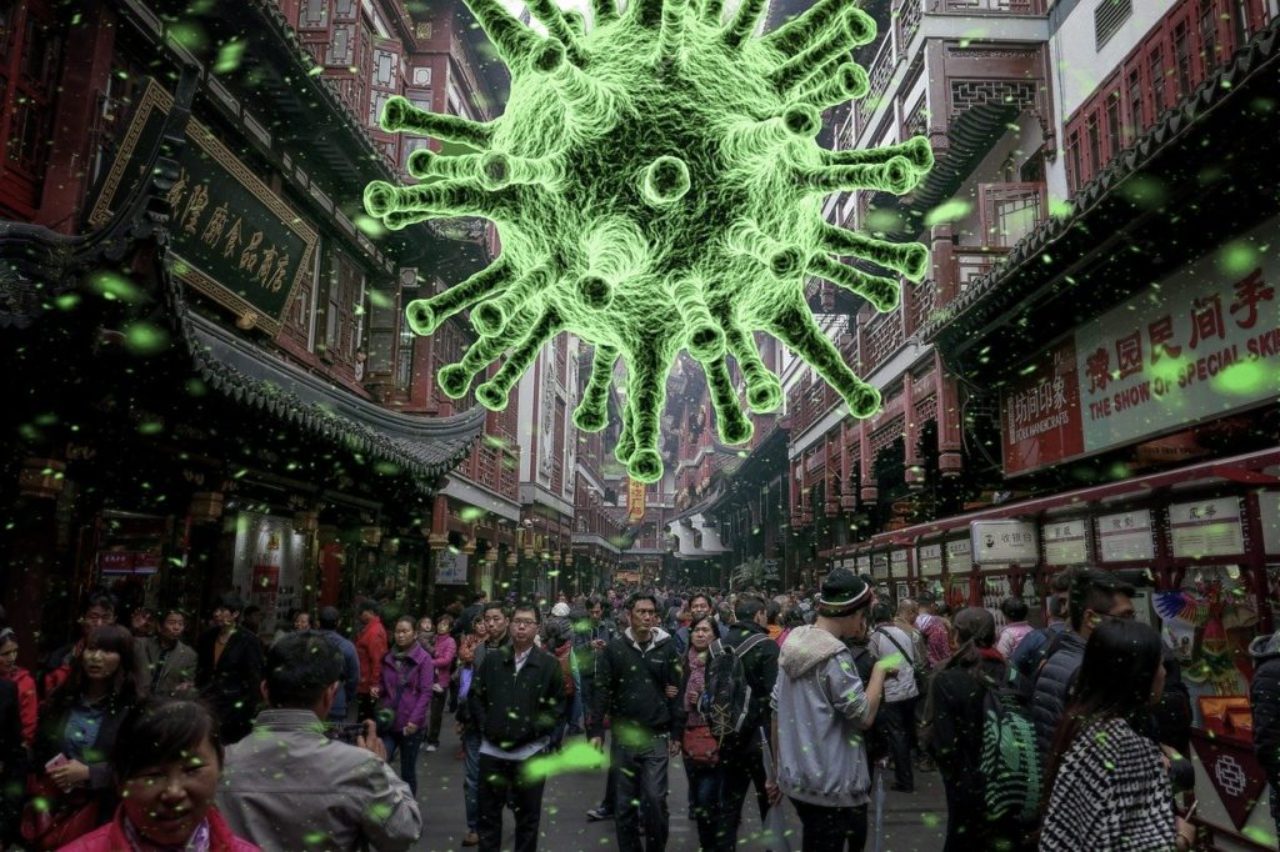 coronavírus-vírus-pandemia-china-street-scene-with-graphic-green-virus